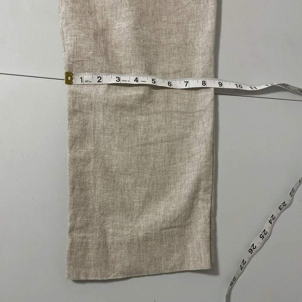 Abercrombie & Fitch Men’s Loose Linen Blend Pants Size 28x28 Tan Coastal Preppy